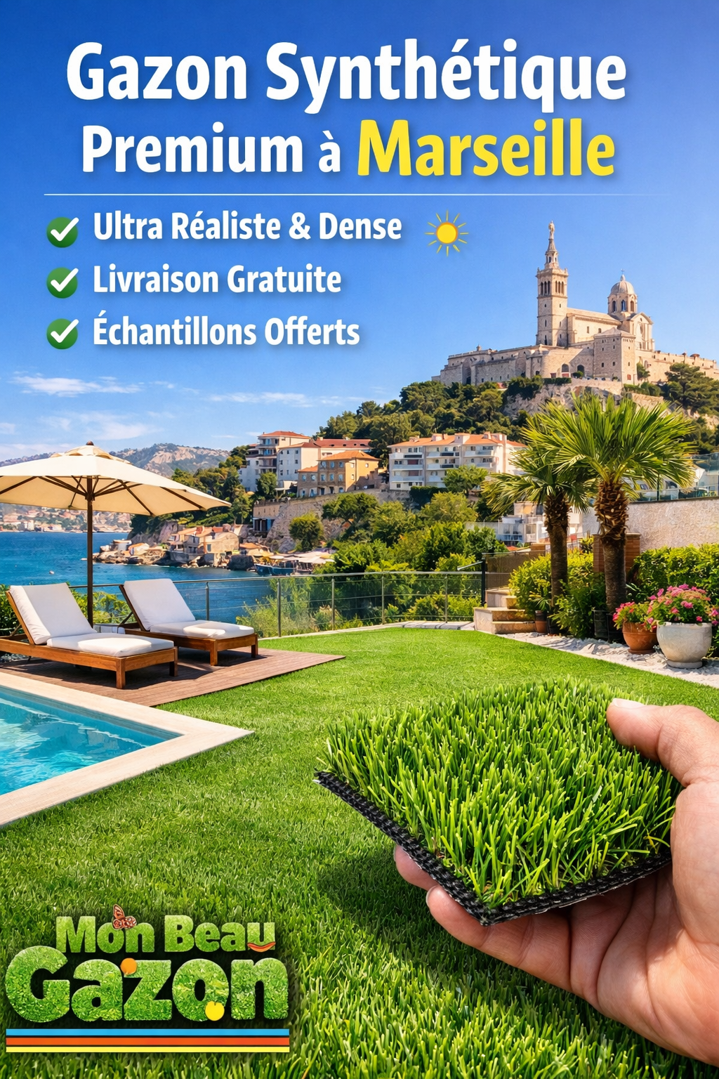 Gazon synthétique premium à Marseille – Qualité professionnelle | Mon Beau Gazon